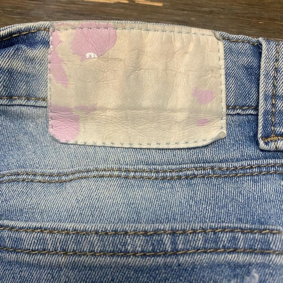 Women’s Hybrid & Company Distress Mid-rise Straight Leg Jeans Light Wash 9 - Picture 8 of 8